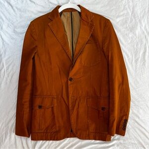 Zara Labs Burnt Orange Two Button Sport Coat, 36